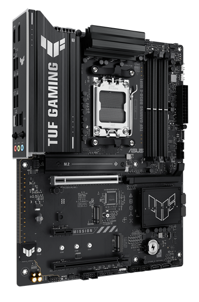 Фото ASUS TUF GAMING B850-E WIFI, AM5, B850, 4*DDR5, 4*SATA, 3*M.2, 4*USB 3.2, 3*USB 2.0, Type-C, 3*PCIx16, 1*PCIx1, DP+HDMI, ATX; 90MB1L20-M0EAY0