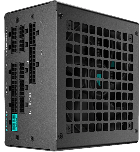 Фото Deepcool GAMERSTORM PQ1200G (ATX 3.1, 1200W, Full Cable Management, PWM 120mm fan, 80+ GOLD, Active PFC + Half Bridge + DC/DC, Full Japanese Capasitors, Gen5 PCIe) RET (R-PQC00G-FD0B-WGEU-V1)