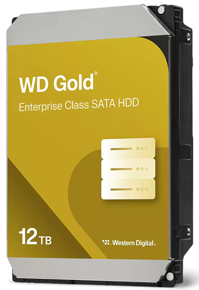 Western Digital GOLD HDD SATA 12TB, 7200rpm, 512MB buffer, 512e, WD122KRYZ, 1 year