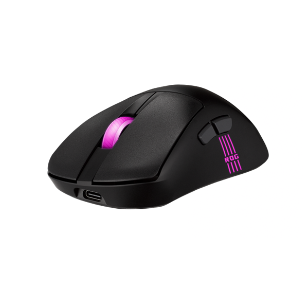 Фото ASUS ROG KERIS II ORIGIN, 54g, Wired, 2.4GHz RF, Bluetooth 5.1, 42K DPI sensor, 5 Programmable Buttons, Black