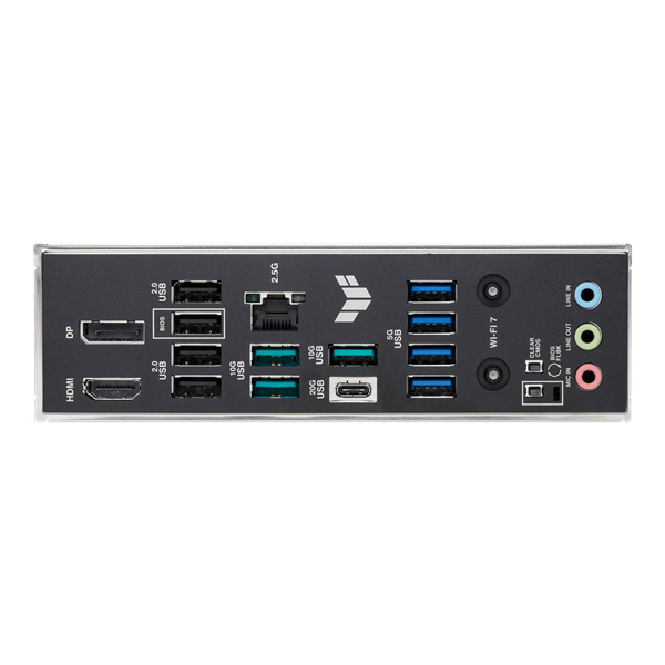 Фото ASUS TUF GAMING B850M-PLUS WIFI7 WI, AM5, B850, 4*DDR5, 4*SATA, 3*M.2, 7*USB 3.2, 4*USB 2.0, Type-C, 1*PCIx16, 1*PCIx1, DP+HDMI, mATX; 90MB1MU0-M0EAY0
