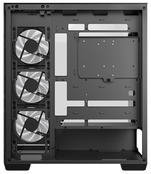 Фото Deepcool CG580 4F без БП, боковое окно (панорама), 4x120mm ARGB PWM вентилятора, черный, ATX (R-CG580-BKADA4-G-1)