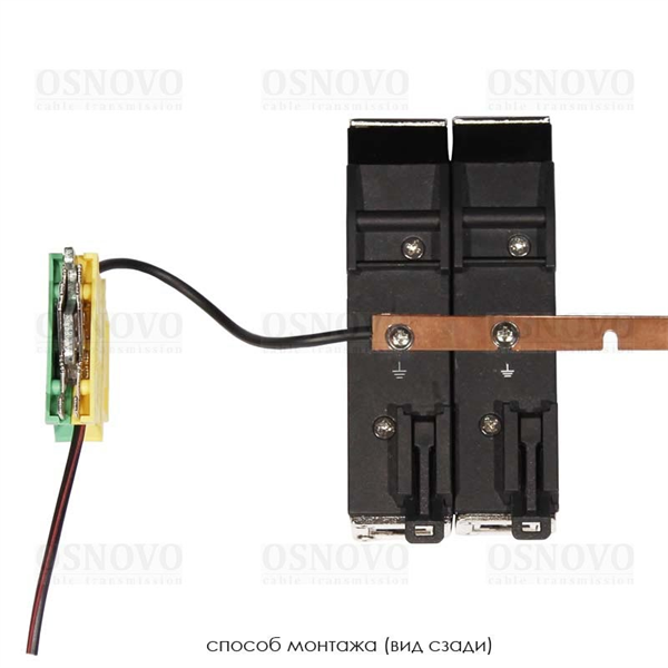 Фото OSNOVO SP-IP/1000PD Устройство грозозащиты для локальной вычислительной сети (скорость до 1000 Мбит/с) с защитой линий PoE (af/at, методы A + B, контакты 1/2, 3/6, 4/5, 7/8). Двухступенчатая защита. М