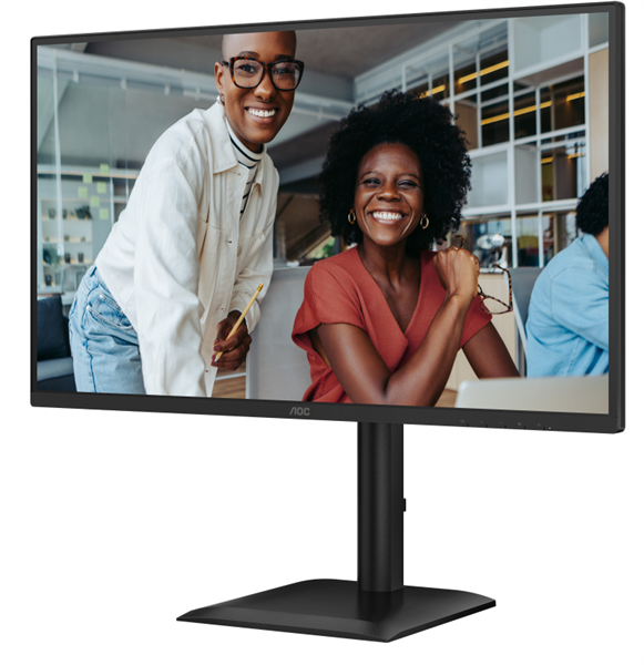 Фото 27" AOC 2560x1440 WLED 16:9 IPS 350 cd, 1500:1, 20M:1, 4ms, 178°/178°, HDMI, DP, USB hub: 4*USB3.2, 120 Hz, Speak, Tilt, Height, Swivel, Pivot, Internal, VESA, Black, 3y
