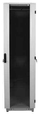 ЦМО Шкаф телекоммуникационный напольный 48U (800  1000) дверь стекло, чёрный