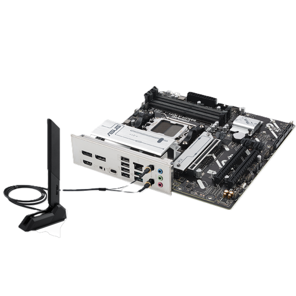 Фото ASUS PRIME B840M-A WIFI, AM5, B840, 4*DDR5, 4*SATA, 3*M.2, 2*USB 3.2, 4*USB 2.0, Type-C, 4*PCIx16, 2* DP+HDMI, mATX; 90MB1J20-M0EAY0
