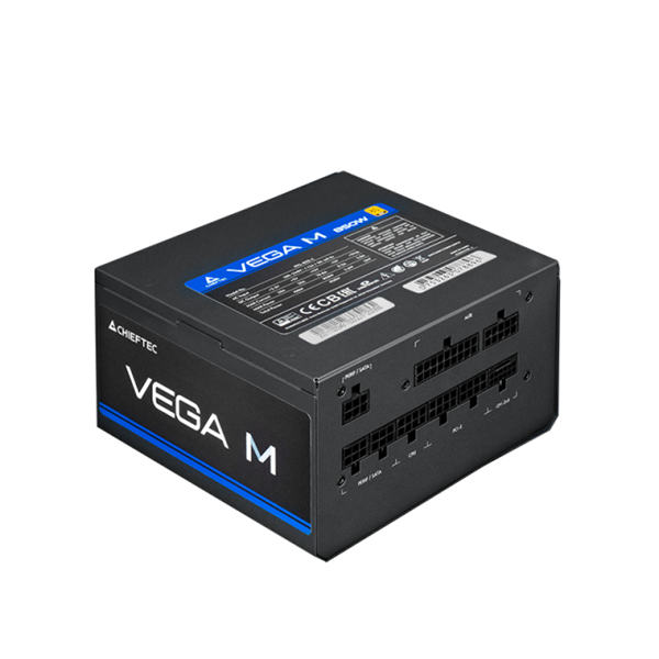 Фото Chieftec Vega M PPG-750-C (ATX 3.1, 750W, 80 PLUS GOLD, Active PFC, 135mm fan, Gen5 PCIe, Full Cable Management) Retail