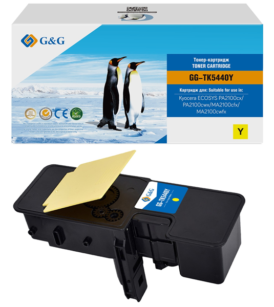 Тонер-картридж G&G toner-cartridge for Kyocera ECOSYS PA2100cx/PA2100cwx/MA2100cfx/MA2100cwfx 2400 pages GG-TK5440Y  with chip гарантия 36 мес.