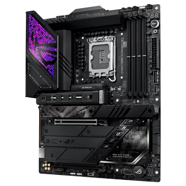 Фото ASUS ROG STRIX Z890-E GAMING WIFI, LGA1851, Z890, 4*DDR5, 4*SATA, 7*M.2, 10*USB 3.2, 2*Type-C, 2*PCIx16, 2*Thunderbolt™ 4, HDMI+DP, ATX; 90MB1IM0-M0EAY0