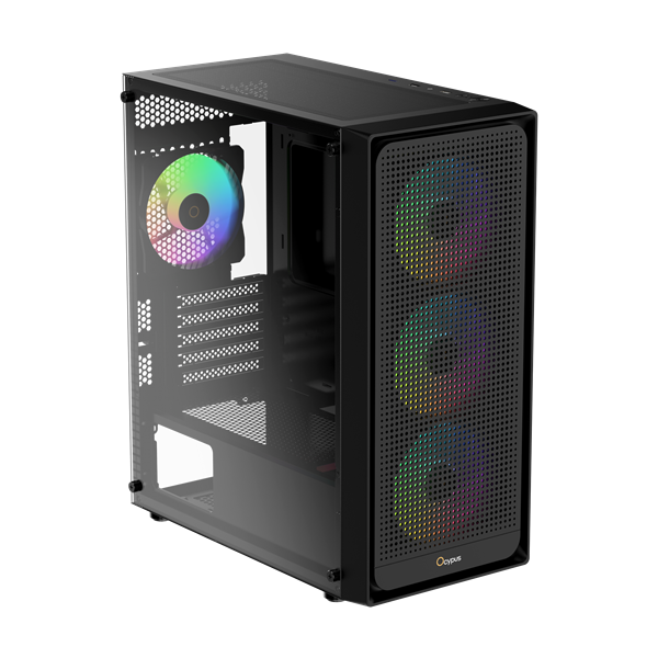 Фото Ocypus Gamma C50 BK ARGB, MATX, USB3.0*1+USB2.0*2, FRONT 3x120mm ARGB, REAR 1x120mm ARGB