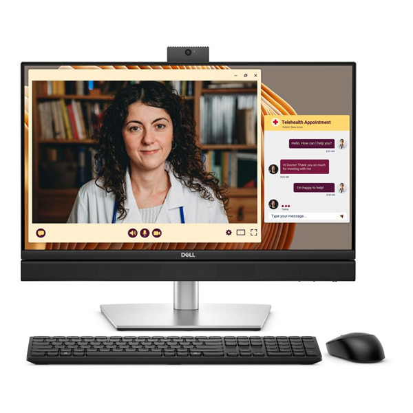 Dell Pro 24 All-in-One 35W 23,8" FullHD NT,Core i5-14500T,16GB DDR5,512GB SSD,Intel UHD Graphics, Height Adjustable Stand,FHD Webcam, Wi-Fi,BT, Wireless Kb(ENG) & Mouse, Linux Ubuntu, 2YW