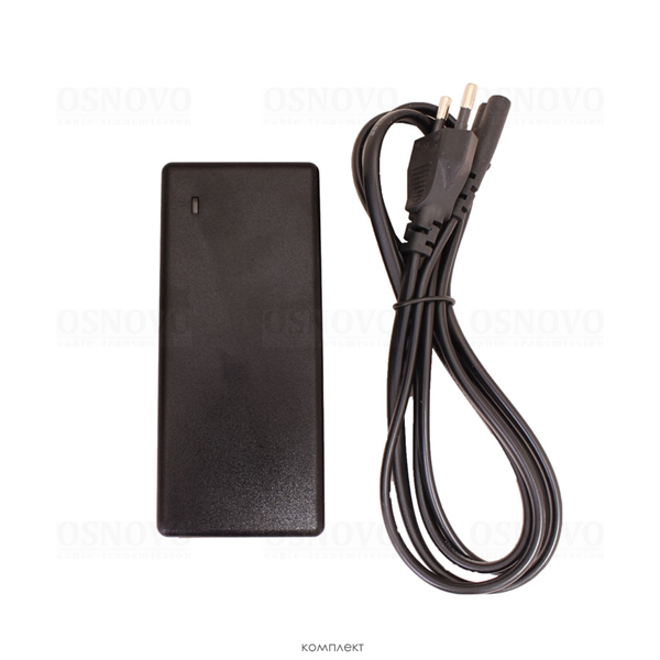 Фото OSNOVO Midspan-1/300G PoE-инжектор Gigabit Ethernet на 1 порт, мощностью до 30W. Соответствует стандартам PoE IEEE 802.3af/at. (конт. 1,2(+); 3,6(-)). Автоматическое определение PoE устройств. Мощност