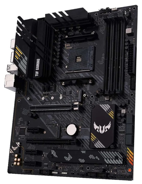 Фото ASUS TUF GAMING B550-PLUS, Socket AM4, B550, 4*DDR4, HDMI+DP, CrossFireX, SATA3 + RAID, Audio, 2,5Gb LAN, USB 3.2*8, USB 2.0*6, COM*1 header (w/o cable) ATX ; 90MB14G0-M0EAY0