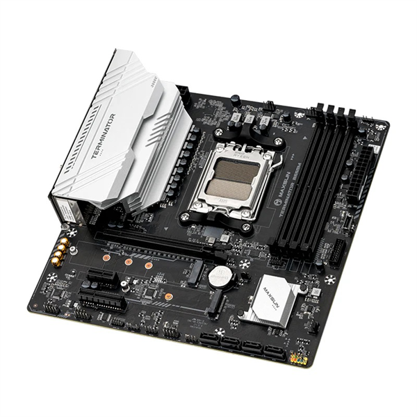 Фото MAXSUN MS-Terminator B650M WIFI6, AM5, B650, 4*DDR5, 4*SATA 3.0, 2*M.2, USB 3.2, USB 2.0, Type-C, 1*PCIE 16, 1*PCIE 4, 1*PCIE 1, HDMI+DP, mATX