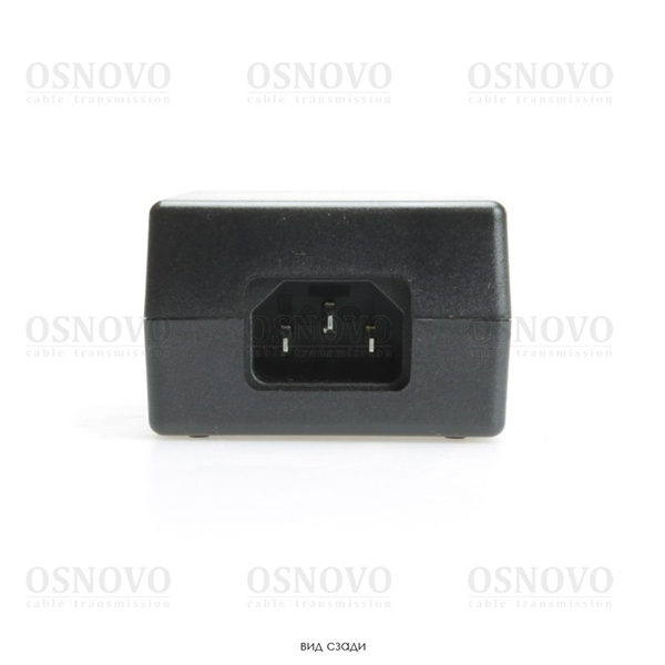 Фото OSNOVO Midspan-1/650GA PoE-инжектор Gigabit Ethernet на 1 порт, мощностью до 65W. Совместим с оборудованием PoE IEEE 802.3af/at/bt. Мощность PoE на порт - до 65W. Напряжение PoE - 52V(конт. 1,2,4,5(+)