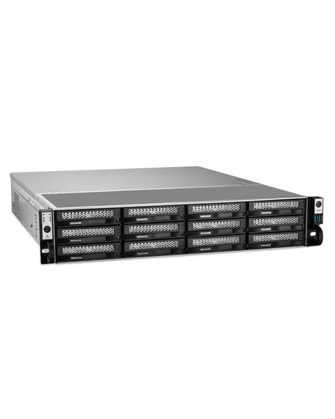 Фото TerraMaster U12-500 Plus 2U 10C 1,7(4,7)GhzCPU/16Gb(64)/RAID0,1,10,5,6,JBOD/up to 12 HS SATA(3,5'/2,5')/2xM.2 2280 NVMe/ 1xPCIe/3xUSB3.2 1xUSB Type-c/HDMI/2x10GbE RJ-45/iSCSI/2xPS/1YW/no rails