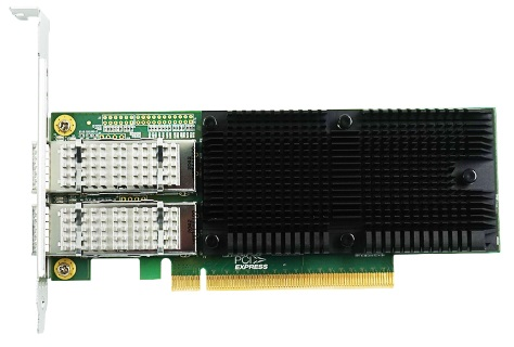 Фото LR-Link NIC PCIe 4.0 x16, 2 x 100G, QSFP28, Intel E810-CQDA2 chipset (FH+LP)