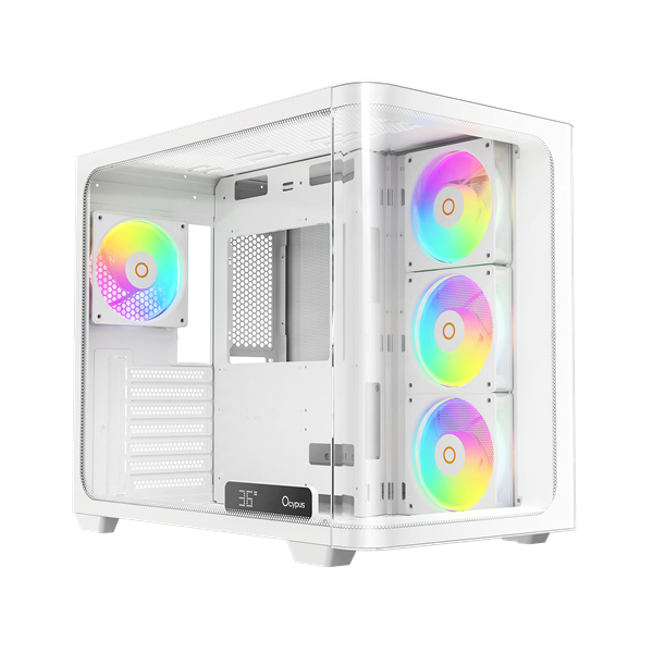 Фото Ocypus Iota C70 WH Curve ARGB Digital, ATX, Type-C*1, USB3.0*2, REAR 1x120mm ARGB, MB SIDE 3x120mm ARGB