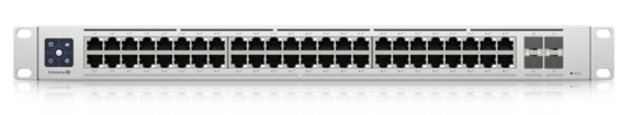 Фото Ubiquiti Switch Enterprise 48 PoE Layer 3, PoE switch with (48) 2.5GbE, 802.3at PoE+ RJ45 ports and (4) 10G SFP+ ports.