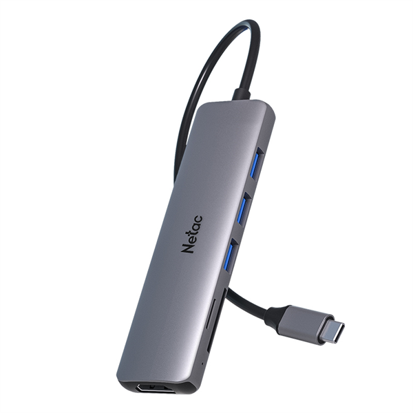Фото Netac Hub WF14, Type-C to USB3.03+HDMI+mSD/SD 2.0 (repl. NT08WF14-30GR)