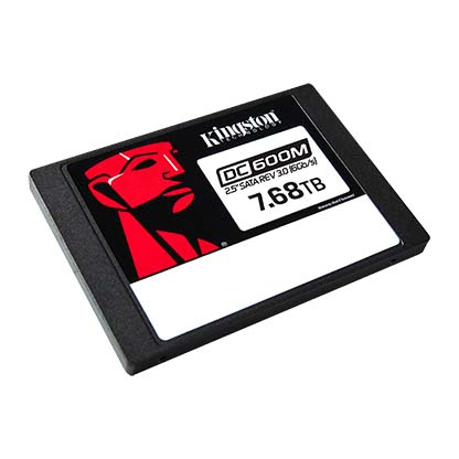 Фото Kingston Enterprise SSD 7,68TB DC600M 2.5" SATA 3 R560/W530MB/s 3D TLC MTBF 2M 94 000/34 000 IOPS 14016TBW 1 Year Warrаnty