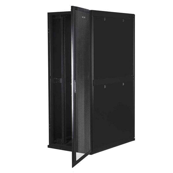 Фото SMARTWATT Серверный шкаф Rack S-Series 42U 800x1200мм, двери с перфорацией, боковые панели 4шт и ролики в комплекте, черный (4512020620016)