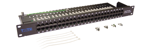 Патч-панель Патч-панель телефонная, 19", 1U, 50 портов RJ-45