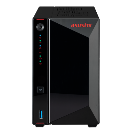 Фото ASUSTOR AS5402T 2-Bay NAS/Media player/Intel Celeron N5105 2.0GHz up to 2.9GHz, 4GB SO-DIMM DDR4, noHDD(HDD,SSD),/2x 2,5Gb (LAN)/3xUSB3.2,HDMI