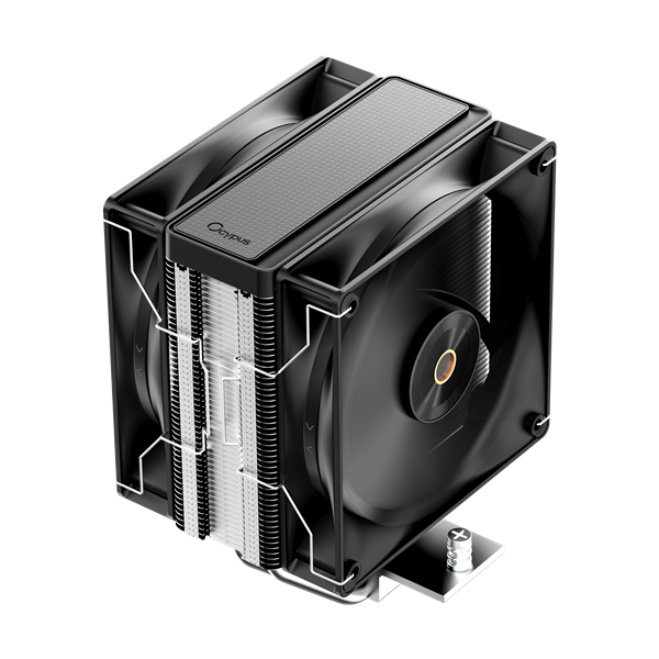 Фото Ocypus Delta A40 Elite BK Dual Fan, 2x120mm FAN, Top Panel, 4 HEAT PIPES, 4-PIN PWM, 500-2000 RPM, 29DBA, HYDRO BEARING, LGA115X/1200/1700/18XX, AM4/AM5