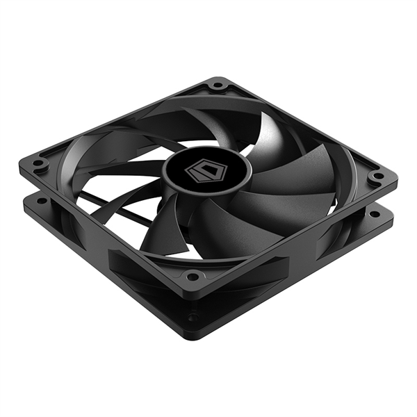 Фото ID-COOLING XF-120-K 120x120x25мм (60шт./кор, PWM, Low Noise, резиновые углы, 700-1800об/мин, черный) BOX