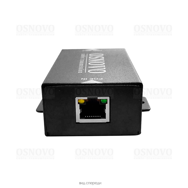 Фото OSNOVO E-PoE/1 PoE удлинитель 10M/100M Fast Ethernet до 500м. Увеличение расстояния передачи данных + питание на 100м. При каскадном подключении - 2 x E-Poe/1: до 300м (до 12W), 3 x E-Poe/1: до 400м (