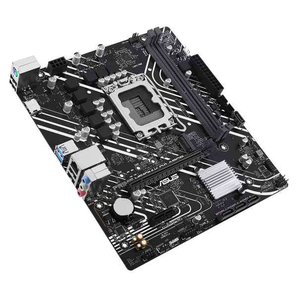 Фото ASUS PRIME H610M-K D4 ARGB, LGA1700, H610, 2*DDR4, 4*SATA, 1*M.2, 2*USB 3.2, 4*USB 2.0, 1*PCIx16, 1*PCIx1, HDMI, mATX; 90MB1HN0-M0EAY0