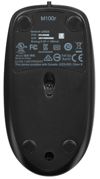 Фото Logitech Mouse M100, Black, USB, 1000dpi, CN, [910-005006/910-006652]