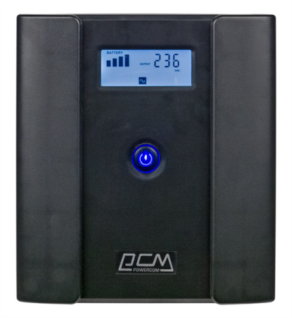 Фото Powercom Raptor, Line-Interactive, 2000VA/1200W, Tower, 4xSchuko, LCD, USB (1107537)