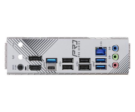 Фото ASROCK B650M PRO RS, AM5, B650, 4*DDR5, 4*SATA, 3*M.2, 3*USB 3.2, 4*USB 2.0, Type-C, 2*PCIx16, 1*M.2 (Key E), HDMI+DP, mATX