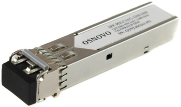 OSNOVO SFP-M2LC14-G-1310-1310 Оптический SFP Модуль. Два волокна Multi Mode. Скорость: до 1.25 Гбит/c. Тип разъема: 2xLC. Оптический бюджет: 14дБ. Расстояние передачи - до 2км. Рабочая длина волны,нм
