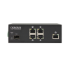 Фото OSNOVO SW-40501/IC Промышленный PoE коммутатор Fast Ethernet на 6 портов. Порты: 4 x FE (10/100Base-T) с PoE (до 30W) + 1 x FE (10/100Base-T) + 1 x FE SFP (100Base-X). Вход для резервного питания. Вст
