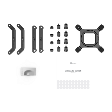 Фото Ocypus Delta A40 BK ARGB, 120mm ARGB FAN, Top Panel, 4 HEAT PIPES, 4-PIN PWM, 500-2000 RPM, 29DBA, HYDRO BEARING, LGA115X/1200/1700/18XX, AM4/AM5