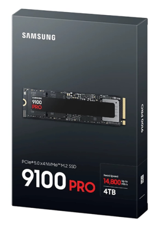 Фото SSD M.2 (PCI-E NVMe 2.0 Gen 5.0 x4) 4Tb Samsung 9100 PRO (R14800/W13400MB/s) 1year