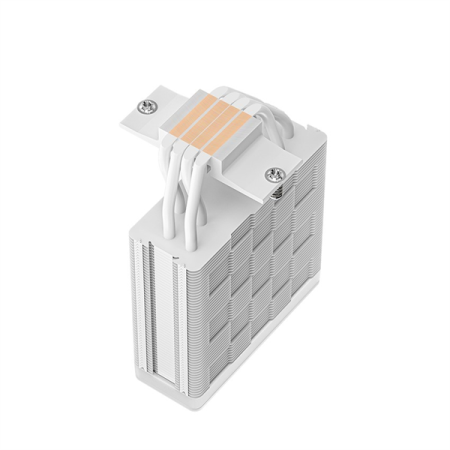 Фото DEEPCOOL AG400 WH ARGB V2 LGA1851/1700/1200/115X/AM5/AM4 (18шт/кор, TDP 220W, PWM, ARGB Fan 120mm, 4 тепл. трубки, белый) RET (R-AG400-WHAMMN-GJD)
