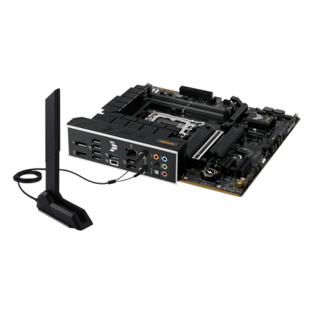 Фото ASUS TUF GAMING B760M-PLUS WIFI II, LGA1700, B760, 4*DDR5, 4*SATA, 3*M.2, 3*USB 3.2, 4*USB 2.0, Type-C, 1*PCIx16, 1*PCIx4, 1*PCIx1, DP+HDMI, mATX; 90MB1HE0-M0EAY0
