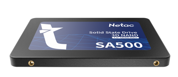 Фото Netac SSD SA500 256GB 2.5 SATAIII 3D NAND, R/W up to 520/450MB/s, TBW 120TB, 3y wty