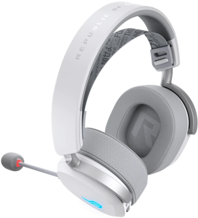 Фото ASUS ROG PELTA, USB-C, 2.4GHz, Bluetooth, 309g, 20Hz~20kHz, RGB Lighting, White