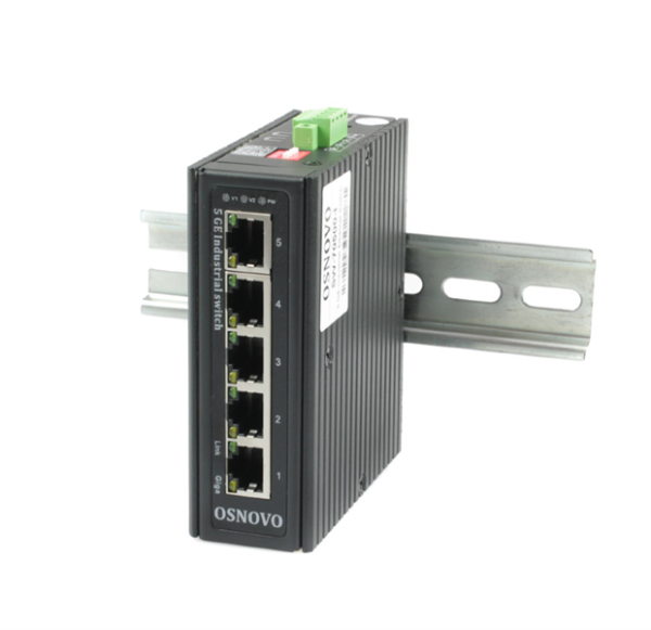 OSNOVO SW-70500-I Промышленный коммутатор Gigabit Ethernet на 5GE RJ45 портов. Порты: 5 x GE (10/100/1000Base-T). Встроенная грозозащита 6кВ. Питание: 3 x входа DC9-57V(6W). БП в комплект НЕ входит. М