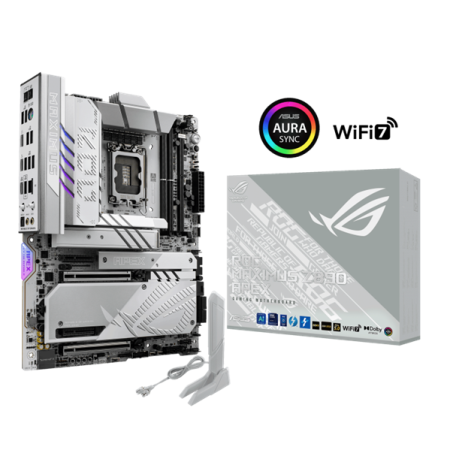Фото ASUS ROG MAXIMUS Z890 APEX, LGA1851, Z890, 2*DDR5, 4*SATA, 6*M.2, 8*USB 3.2, Type-C, 2*PCIx16, 2*PCIx4, 2*Thunderbolt™ 4, ATX; 90MB1IP0-M0EAY0