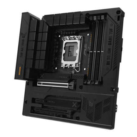 Фото ASUS TUF GAMING B760M-BTF WIFI, LGA1700, B760, 4*DDR5, 4*SATA, 3*M.2, 5*USB 3.2, 4*USB 2.0, Type-C, 2*PCIx16, 1*PCIx1, DP+HDMI, mATX; 90MB1G50-M0EAY0