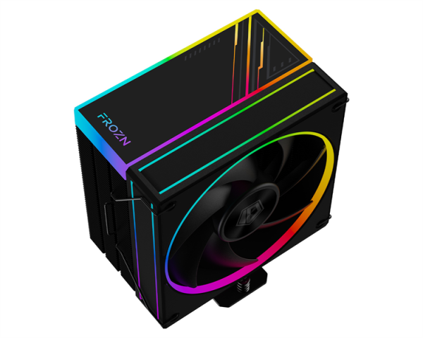 Фото ID-COOLING FROZN A410 ARGB LGA1700/1200/115X/AM5/AM4 (10шт/кор, TDP 220W, PWM, 4 тепл.трубки прямого контакта, ARGB FAN 120mm, черный) RET