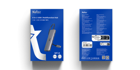 Фото Netac Hub WF14, Type-C to USB3.03+HDMI+mSD/SD 2.0 (repl. NT08WF14-30GR)