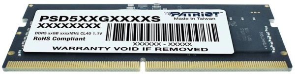 Фото Patriot SL DDR5 32GB 4800MHz SO-DIMM SINGLE 1*32GB CL40 40-40-40-77 1.1V