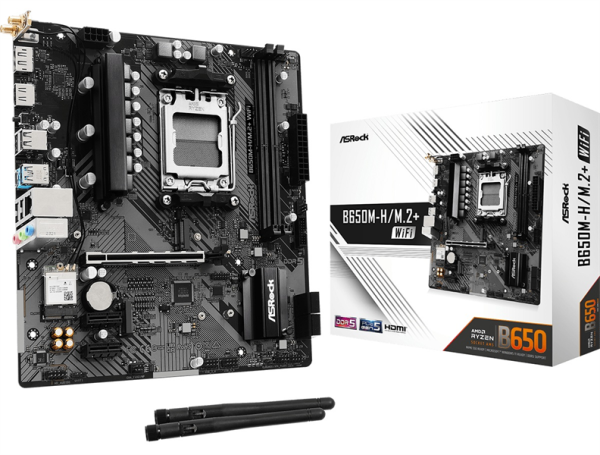 Фото ASROCK B760M PRO RS WIFI, LGA1700, B760, 4*DDR5, 4*SATA, 3*M.2, 3*USB 3.2, 2*USB 2.0, Type-C, 2*PCIx16, 1xM.2 (Key E), HDMI+DP, mATX